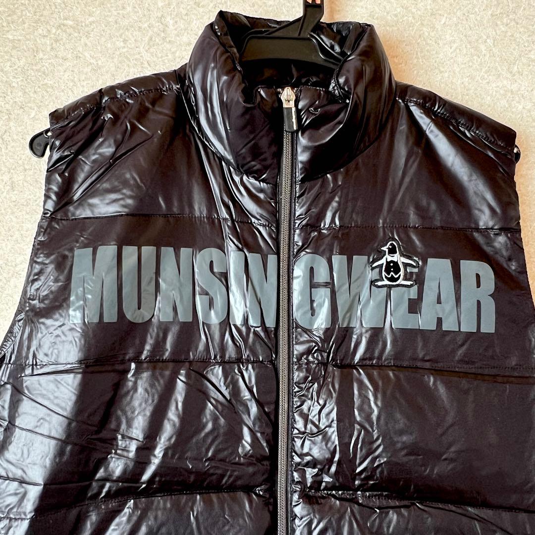 Munsingwear ダウンベスト　フルジップ　黒　Mサイズ