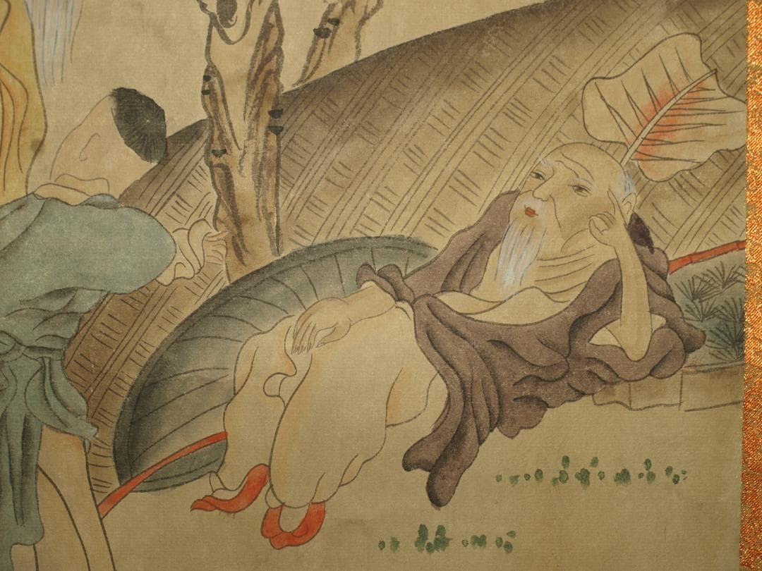 民間仕入れ品　中国清時代の物図　肉筆絵　激安骨董品BD211A13-3