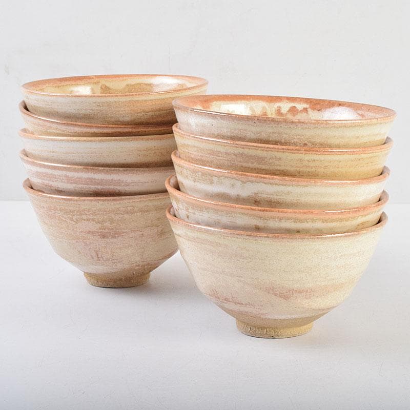 瀬戸焼　杉浦芳樹造　数茶碗　十客　堀内宗完（兼中斎）極め箱　M　R9292H