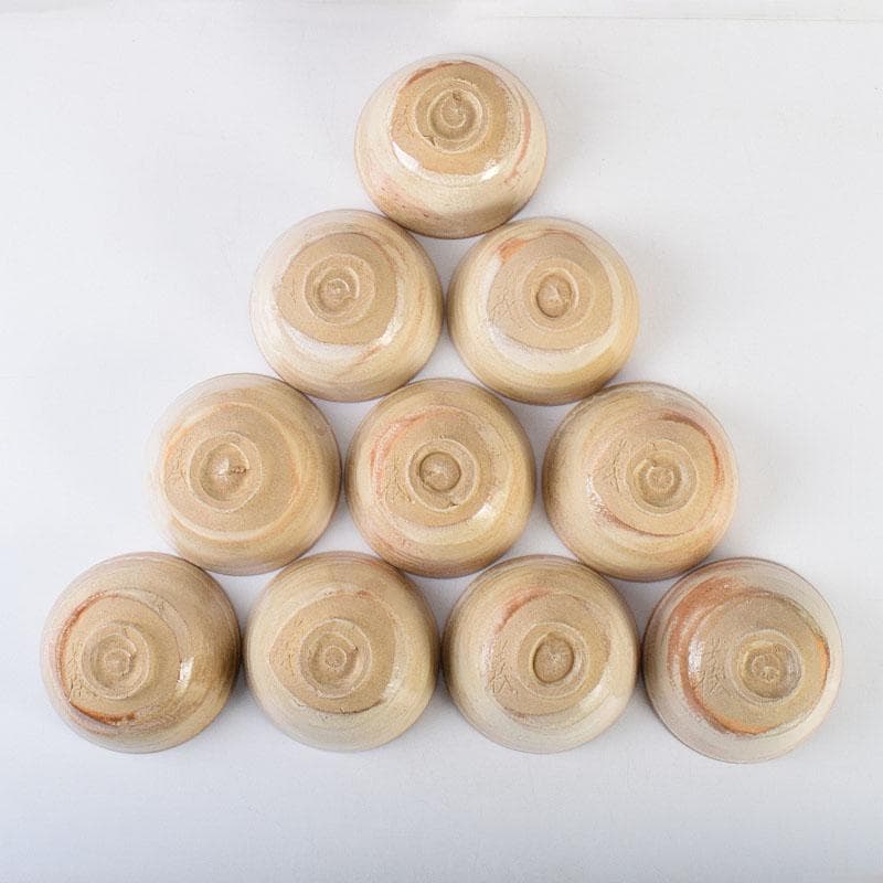 瀬戸焼　杉浦芳樹造　数茶碗　十客　堀内宗完（兼中斎）極め箱　M　R9292H