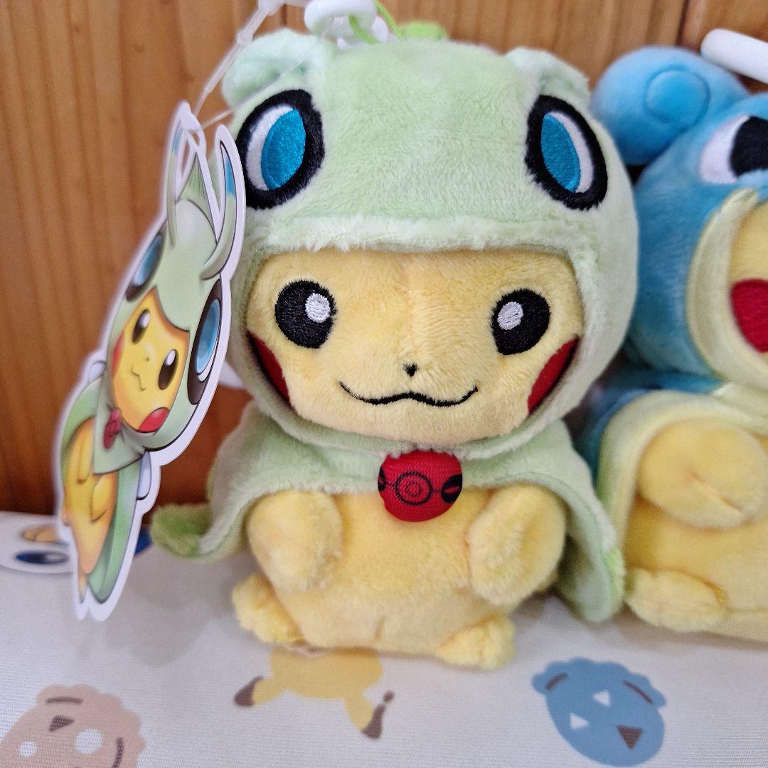 タグ付き　ラプラス　セレビィ　ピカチュウ　ポンチョ　マスコット　ぬいぐるみ