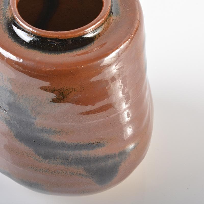 茶道具　京焼　肩衝茶入　在銘　仕覆付　共箱　V　R6258