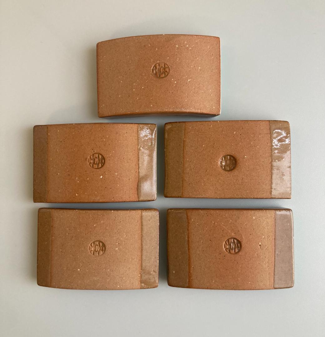 陶あん京焼清水焼 伝統工芸色絵付け　箸置き　５個