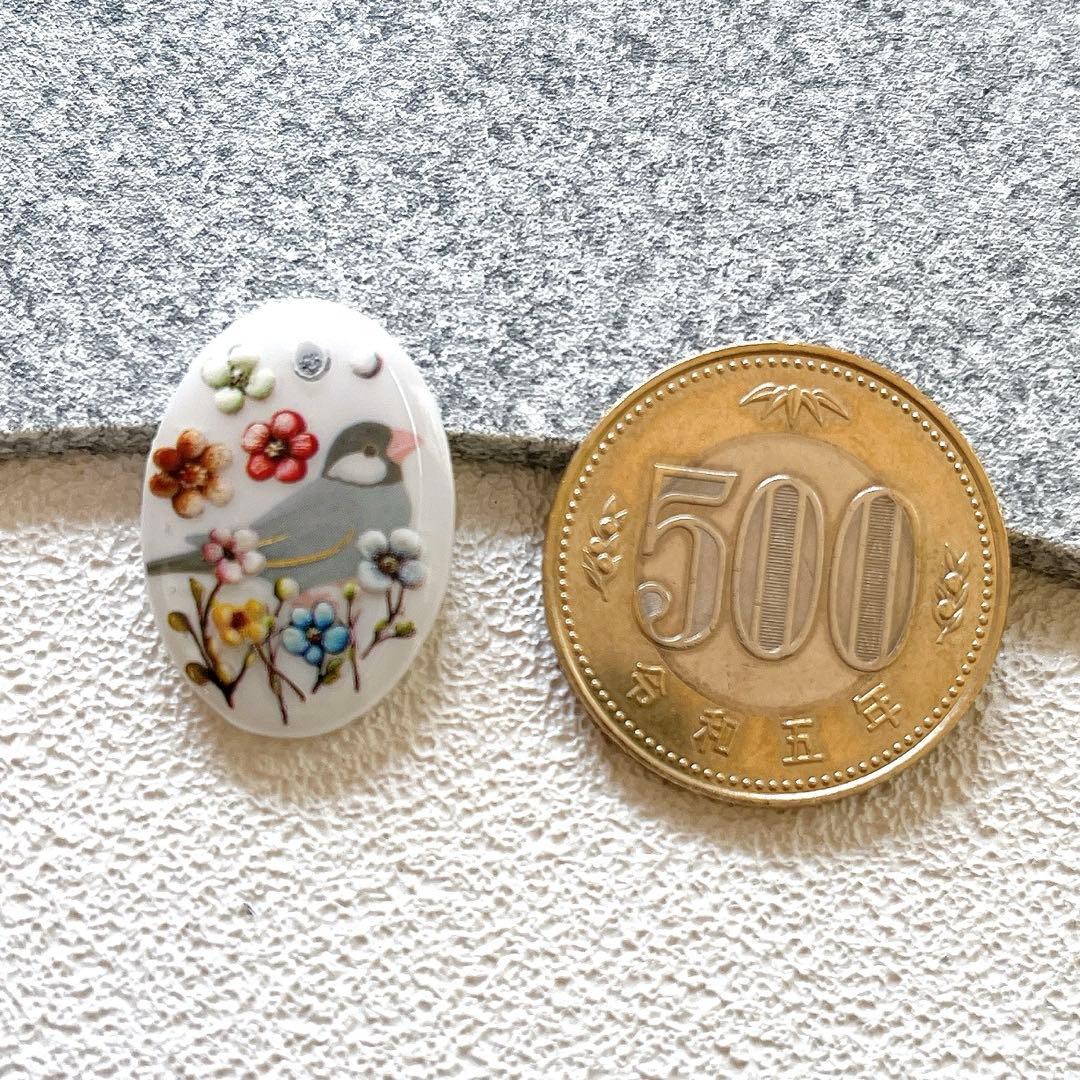 文鳥　桜文鳥　シナモン文鳥　白文鳥　チャーム　ストラップ　レジン　目印　マーカー