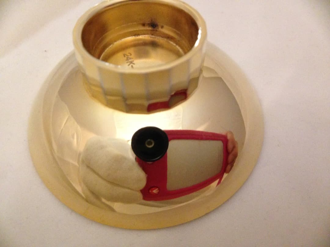 天皇御即位五十年・慶祝・金盃・24K-GP