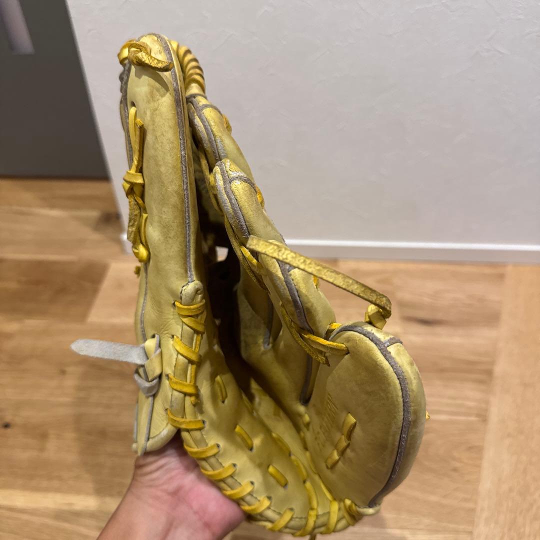 ZETT イエロー 硬式グローブ 右投げ