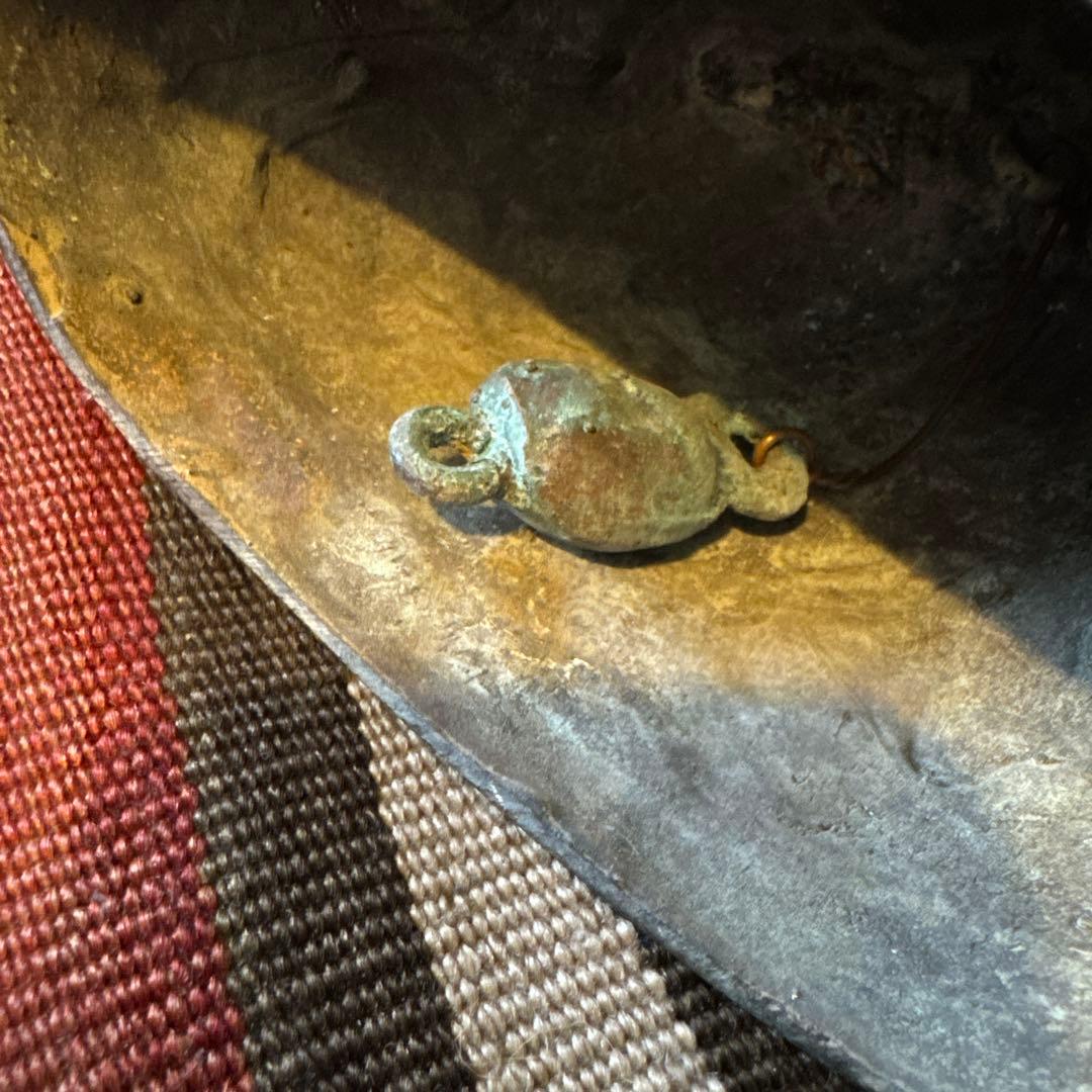 インド教具銅吊るし鐘Ｌ