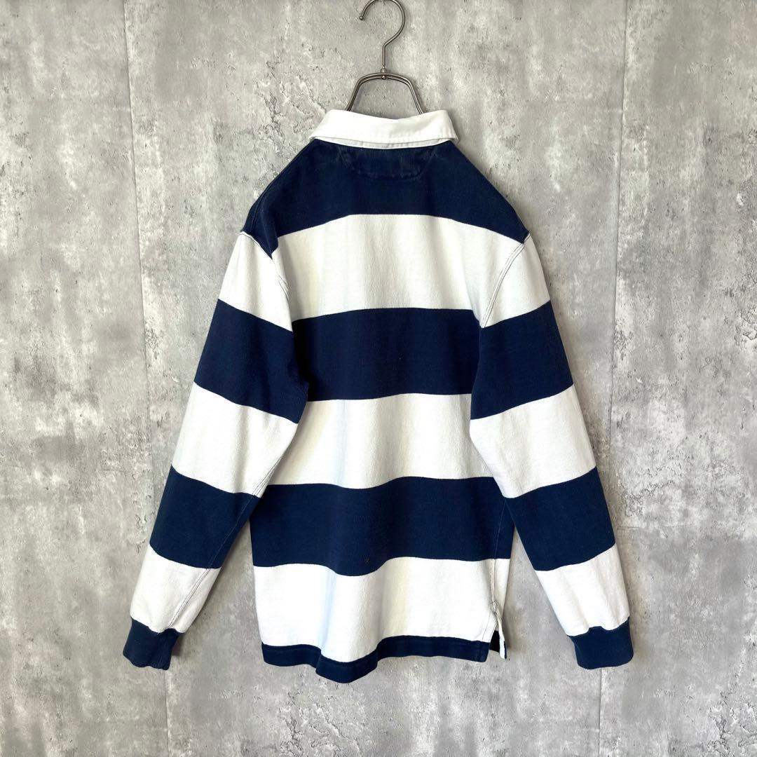 【最高デザイン！】90's ラルフローレン ラガーシャツ 太ボーダー 好配色