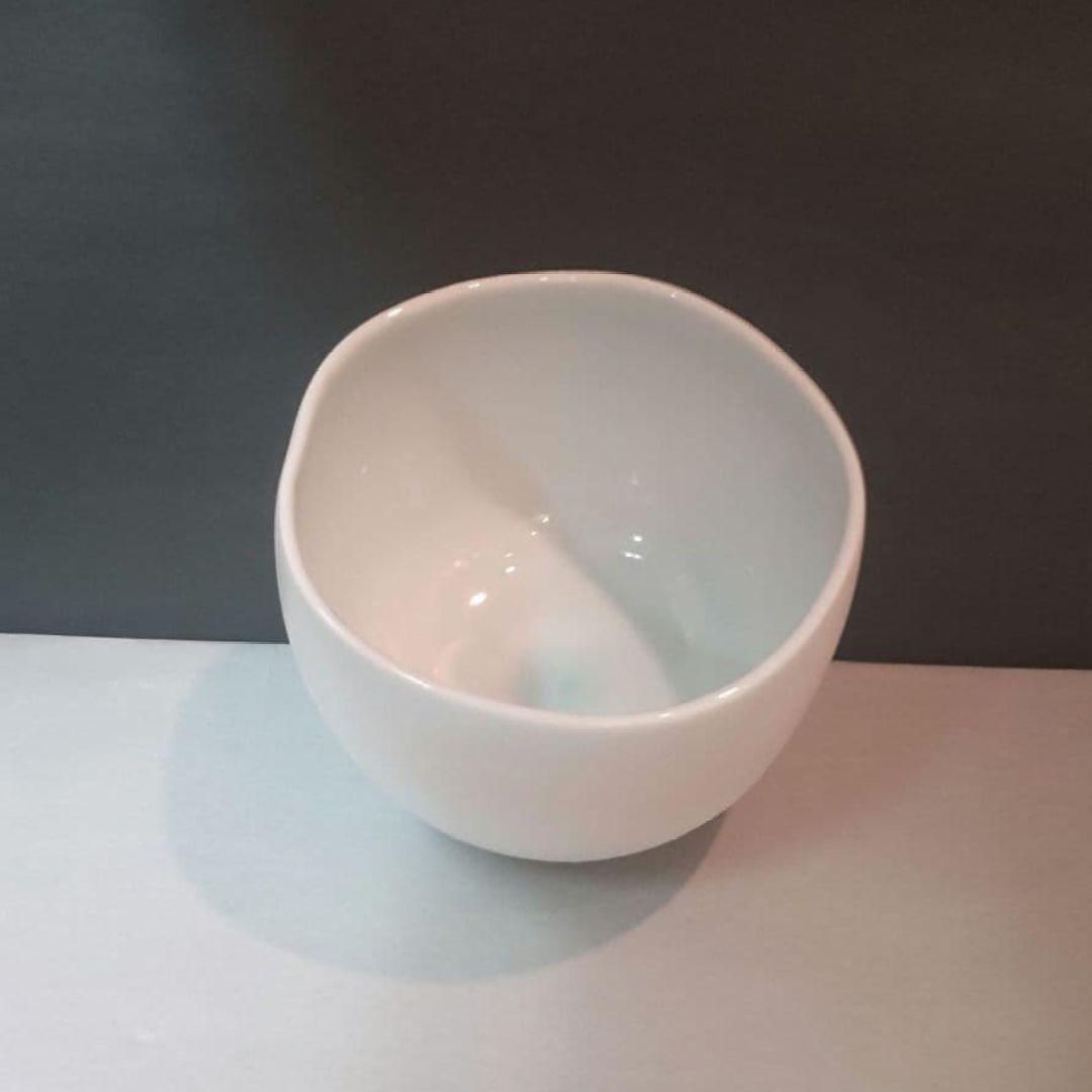 81*Z195陶芸 茶道具 茶碗 水次 白磁