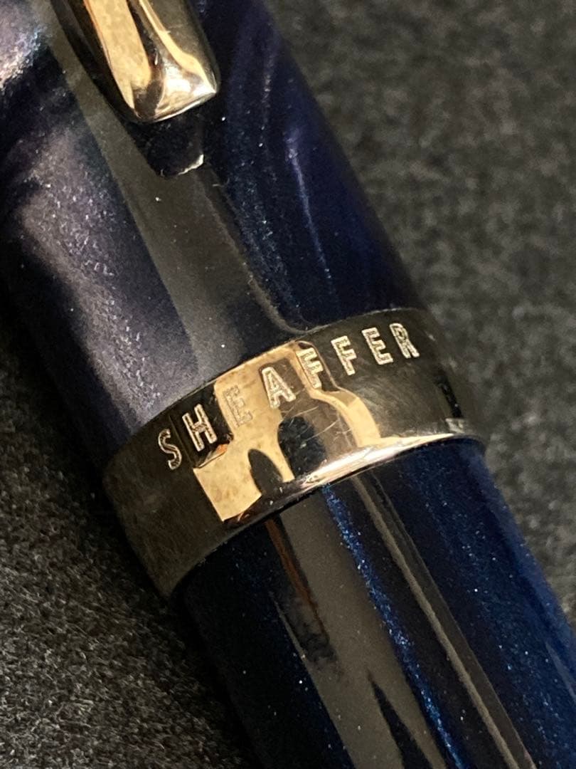 シェーファー 万年筆 VLR ディープブルー パラディウムトリム ペン先14K