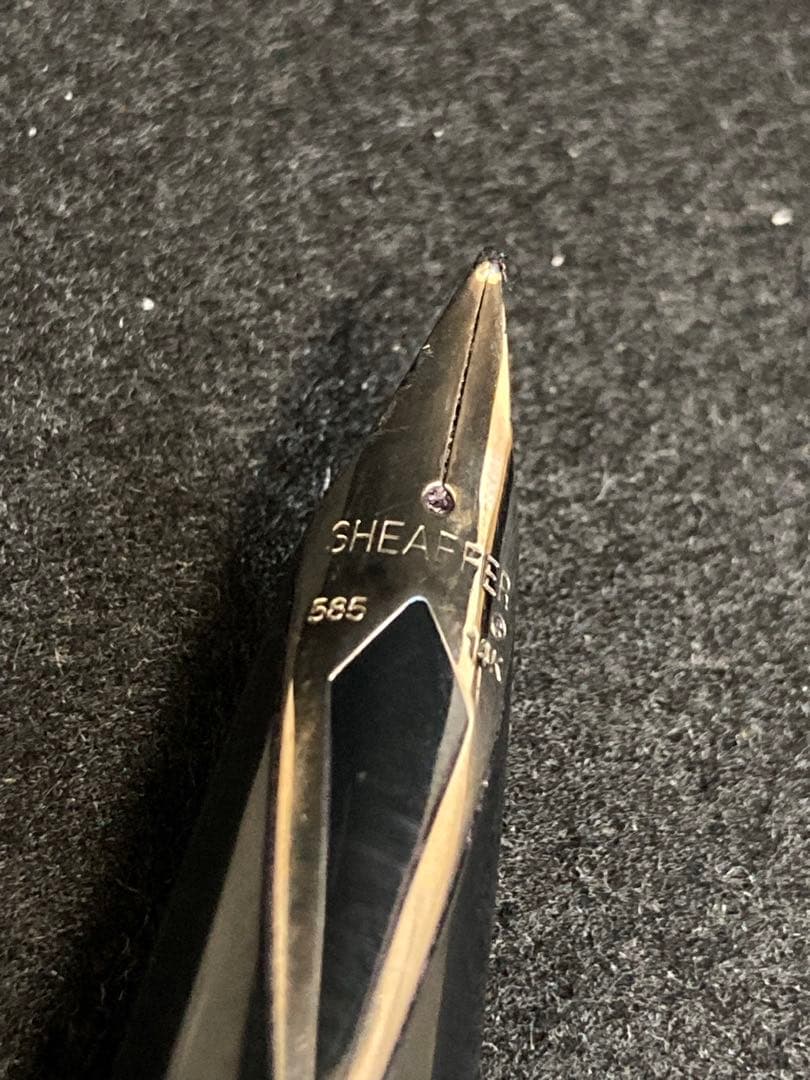 シェーファー 万年筆 VLR ディープブルー パラディウムトリム ペン先14K