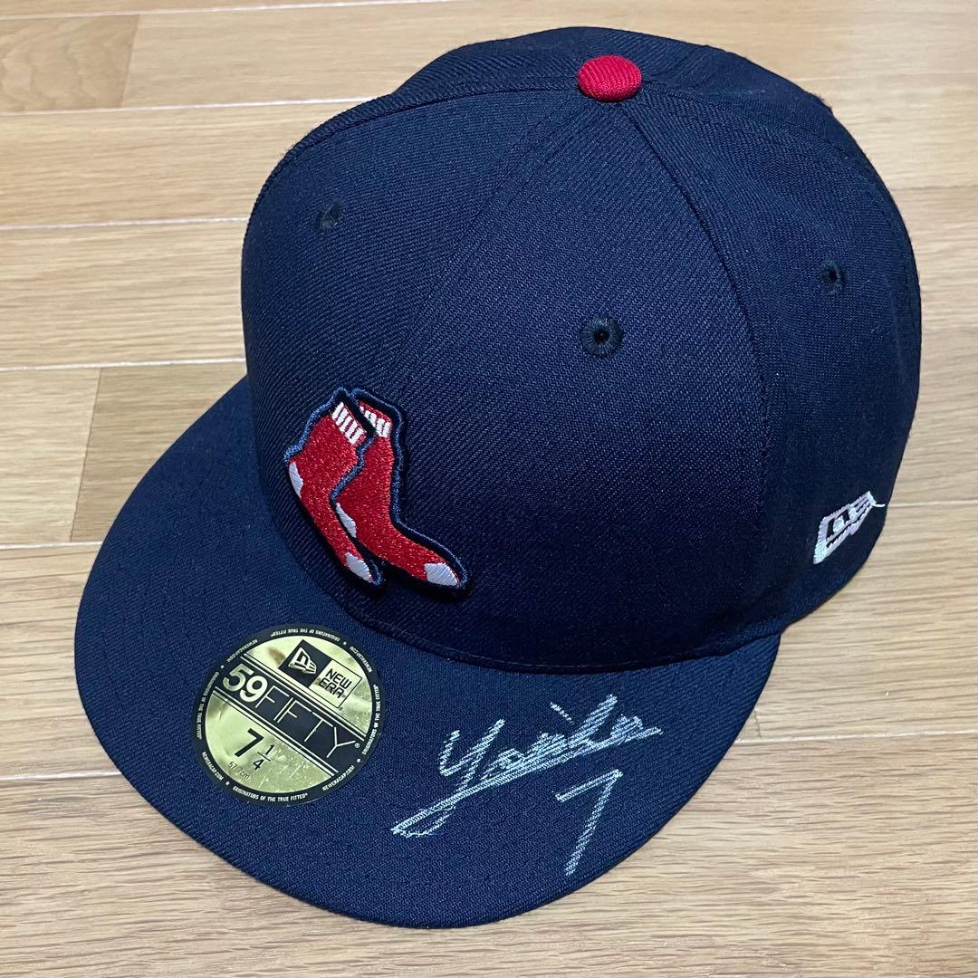 ボストン・レッドソックス 吉田正尚選手 直筆サイン ニューエラ キャップ