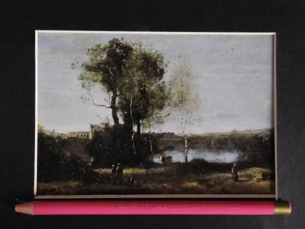 ジャン＝バティスト・カミーユ・コロー、大農園、希少な額装用画集より