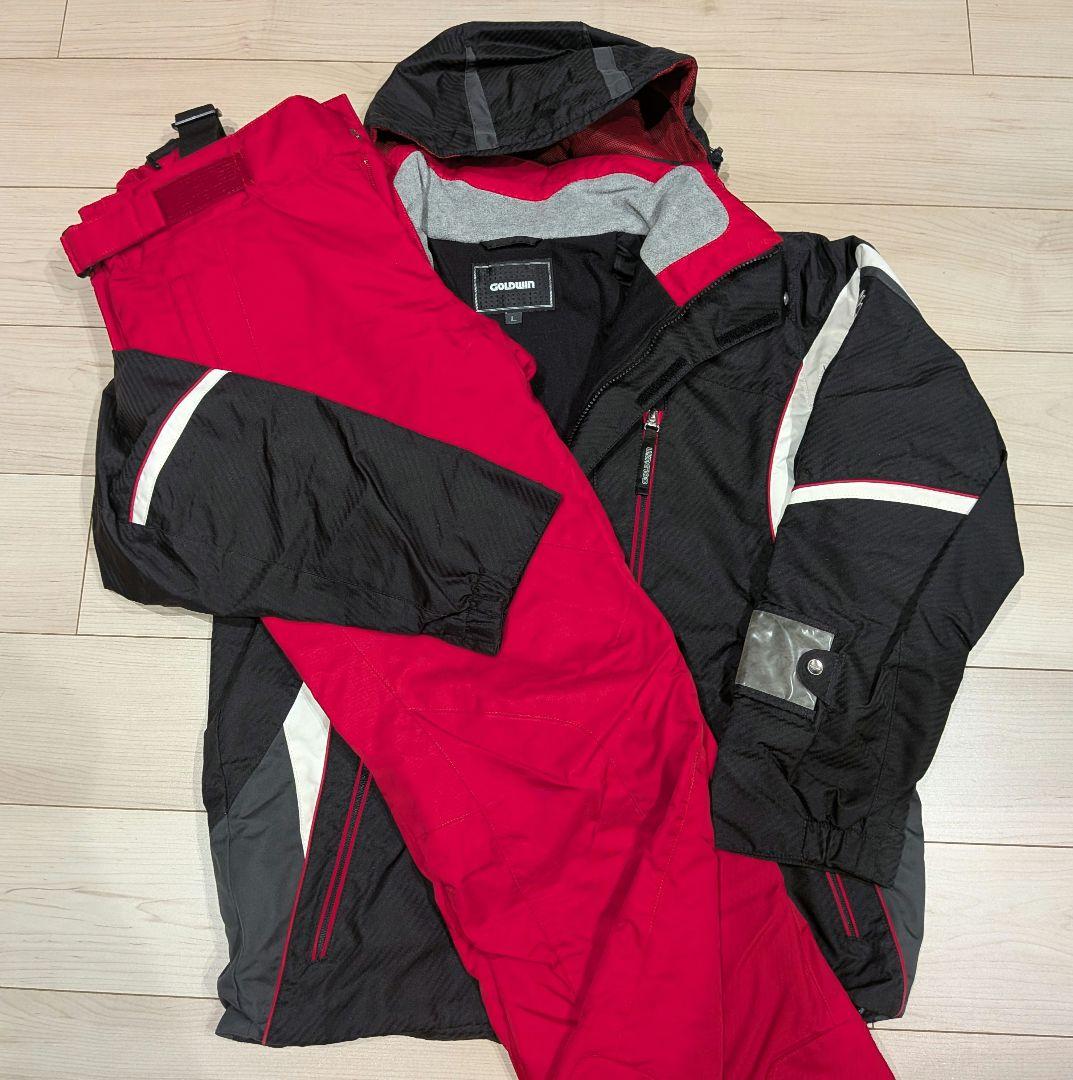 GOLDWIN スキー スノーボード ウェア Lサイズ 上下セット 黒/赤