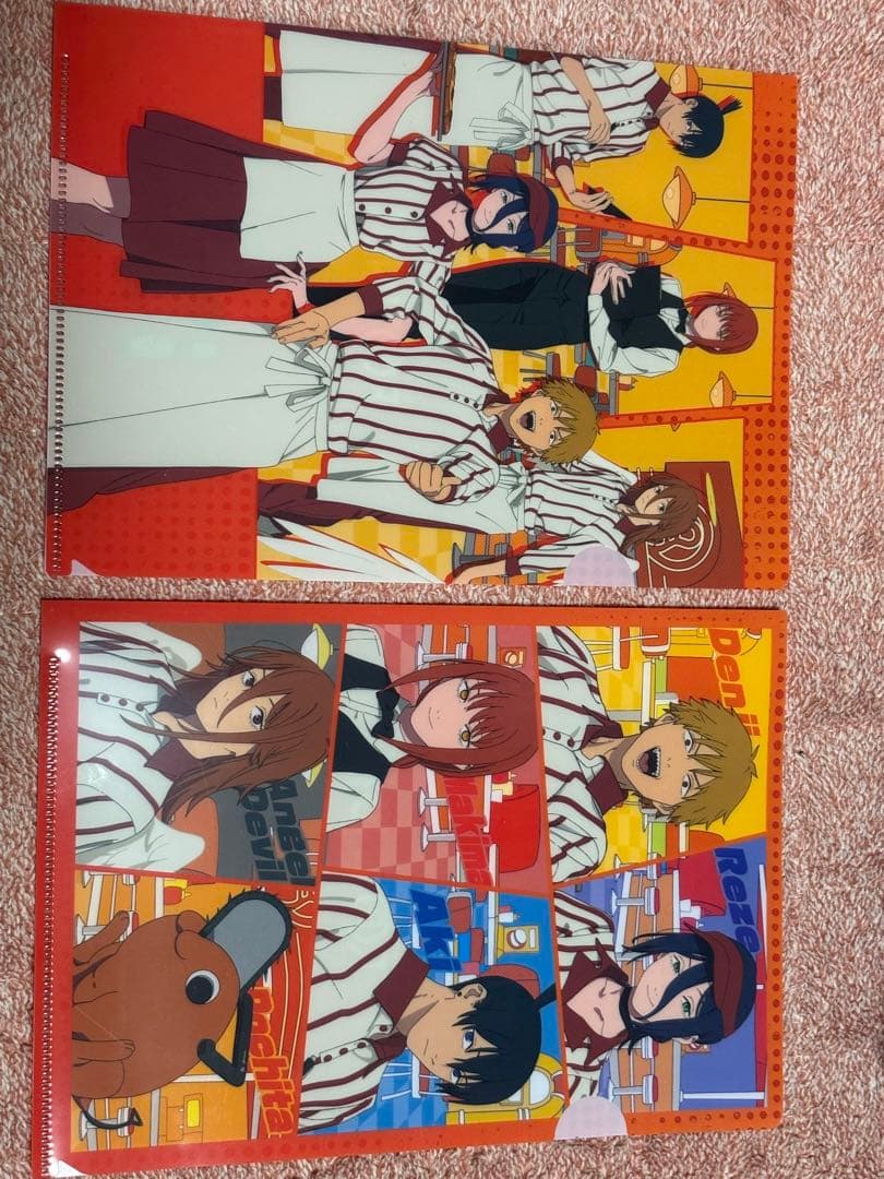 ラウンドワン限定‼️チェンソーマン コラボグッズ ポーチ & クリアファイル