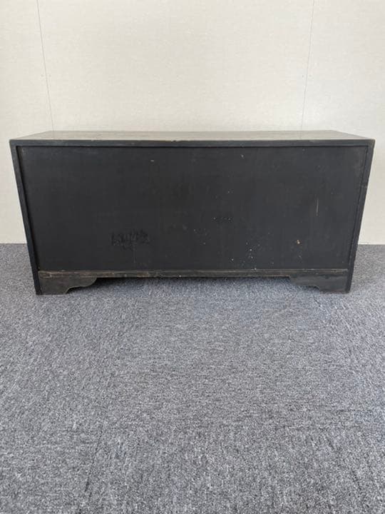 李朝箪笥 桐箪笥 キャビネット 2つの 観音扉 4つの 小引き出し 中古品