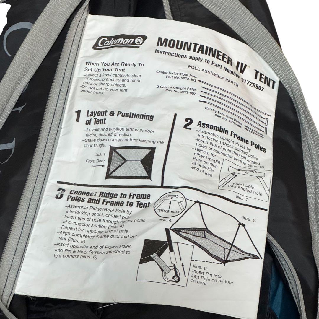 希少 廃盤 Coleman MOUNTAINEERⅣ 4人用　三角テント