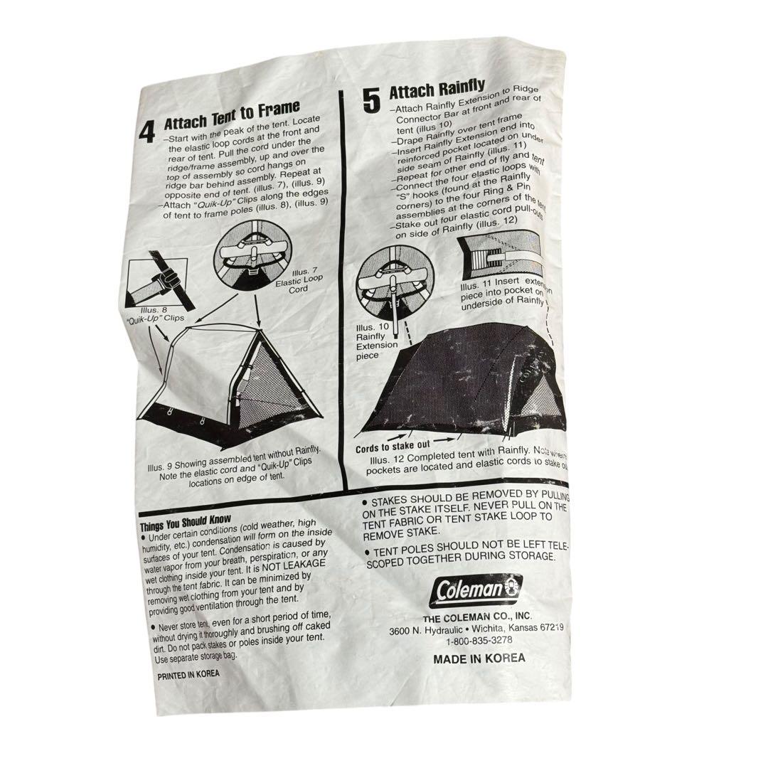 希少 廃盤 Coleman MOUNTAINEERⅣ 4人用　三角テント