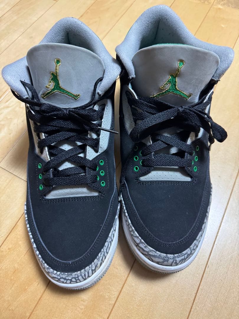 Air Jordan 3 ブラック/グレー/グリーン