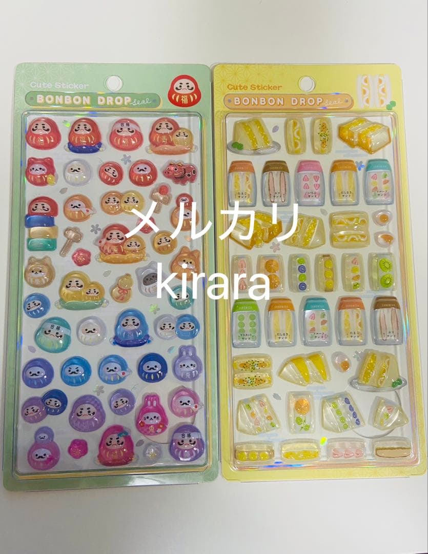 【国内正規品】和柄　第二弾　新作　サンドイッチ　だるま　ボンボンドロップシール