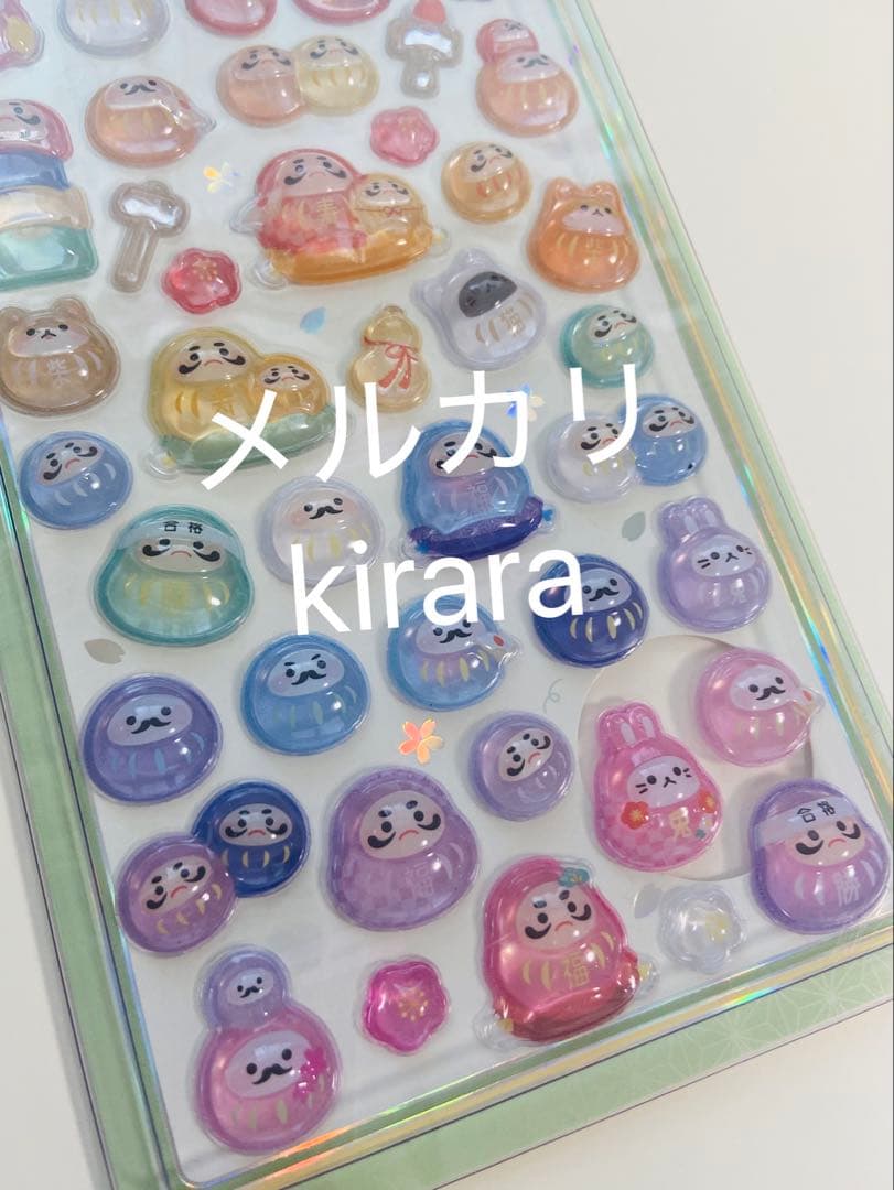 【国内正規品】和柄　第二弾　新作　サンドイッチ　だるま　ボンボンドロップシール