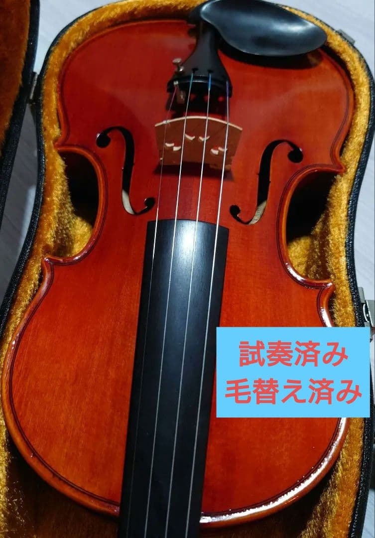 国産 高級 バイオリン 鈴木 No.540 4/4 弓、肩当、松脂 定価22万