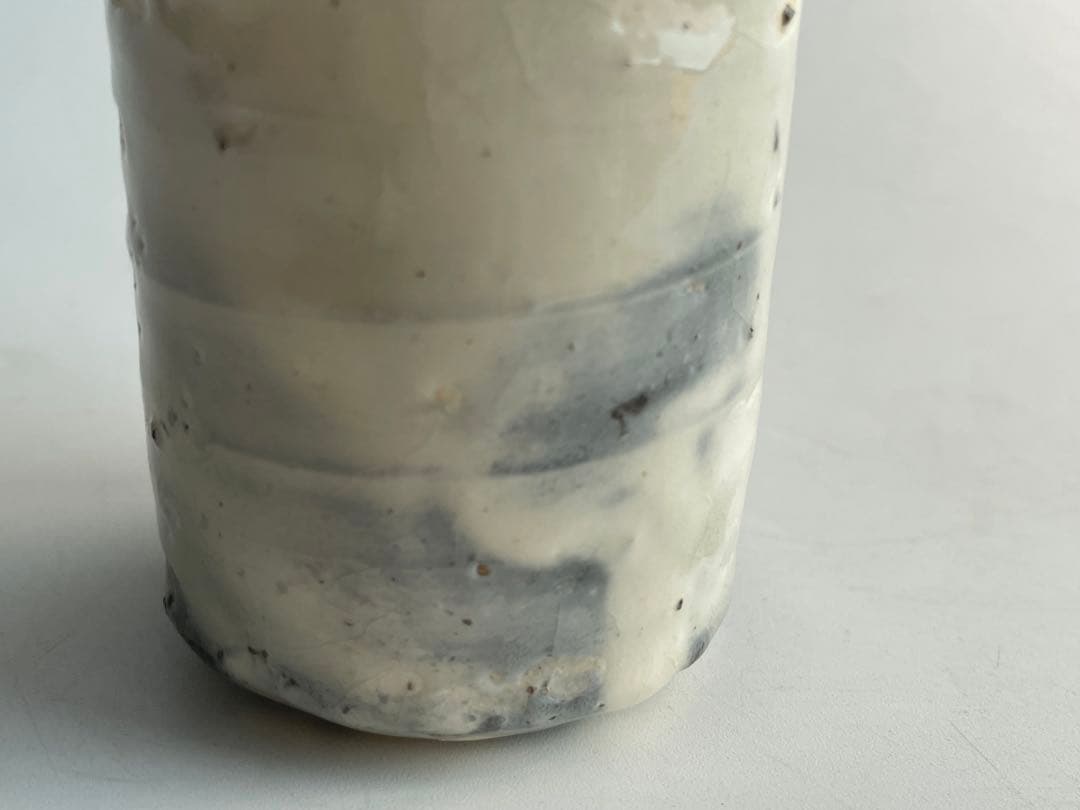 陶芸家　辻村史朗　粉吹　ぐい呑　粉引　酒器　酒杯　筒杯　共箱