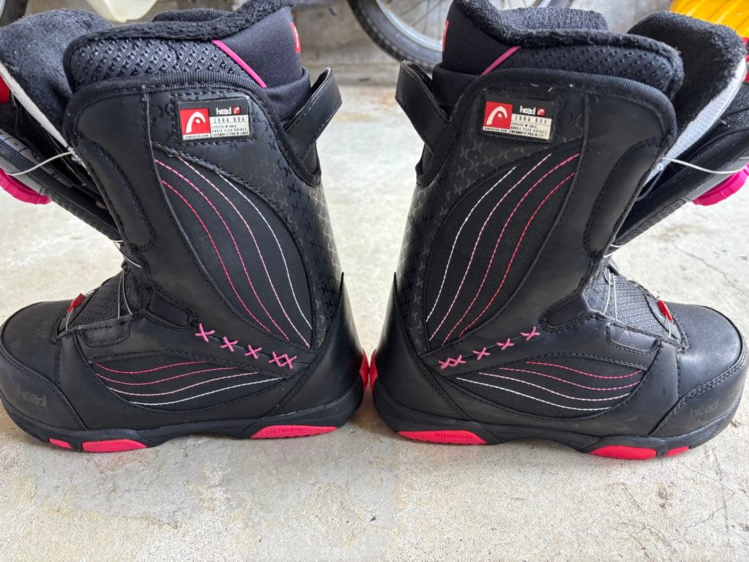 【12/16まで値下げ】ヘッド スノーボードブーツ 黒/ピンク 24cm