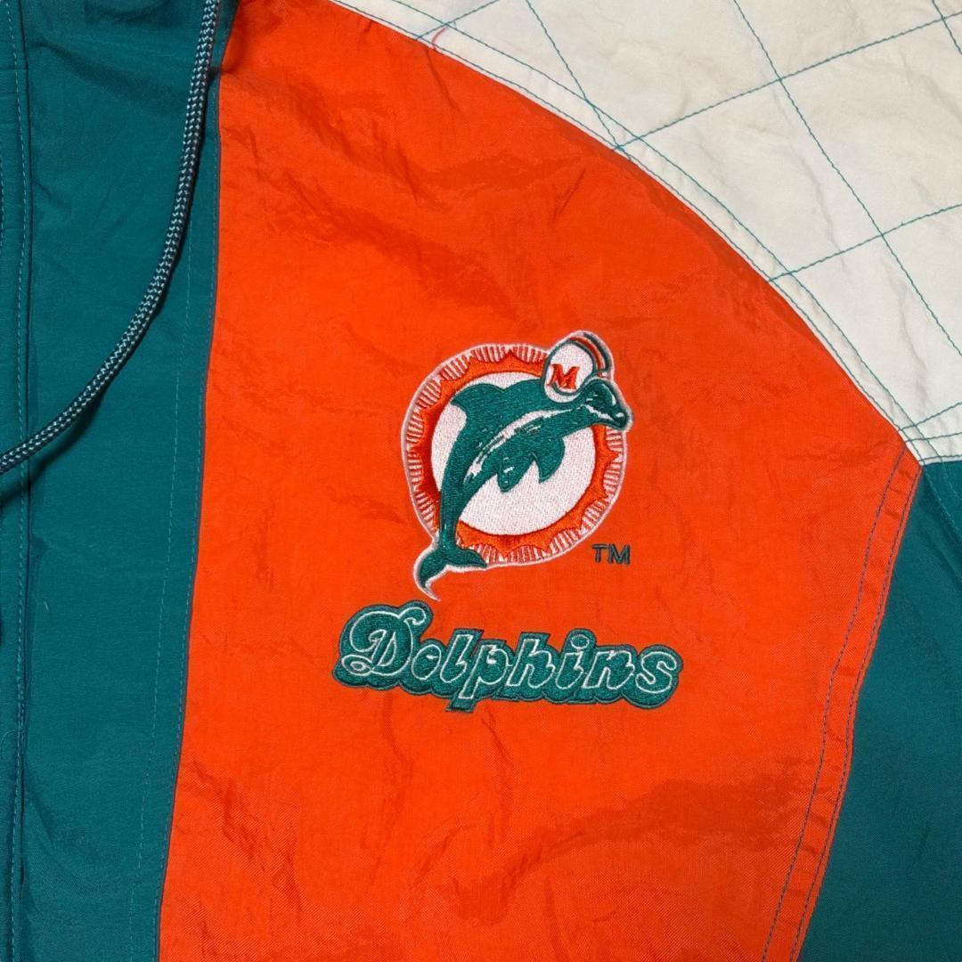 スターター NFLドルフィンズ ジップアップ 中綿ベンチジャケット USA企画L