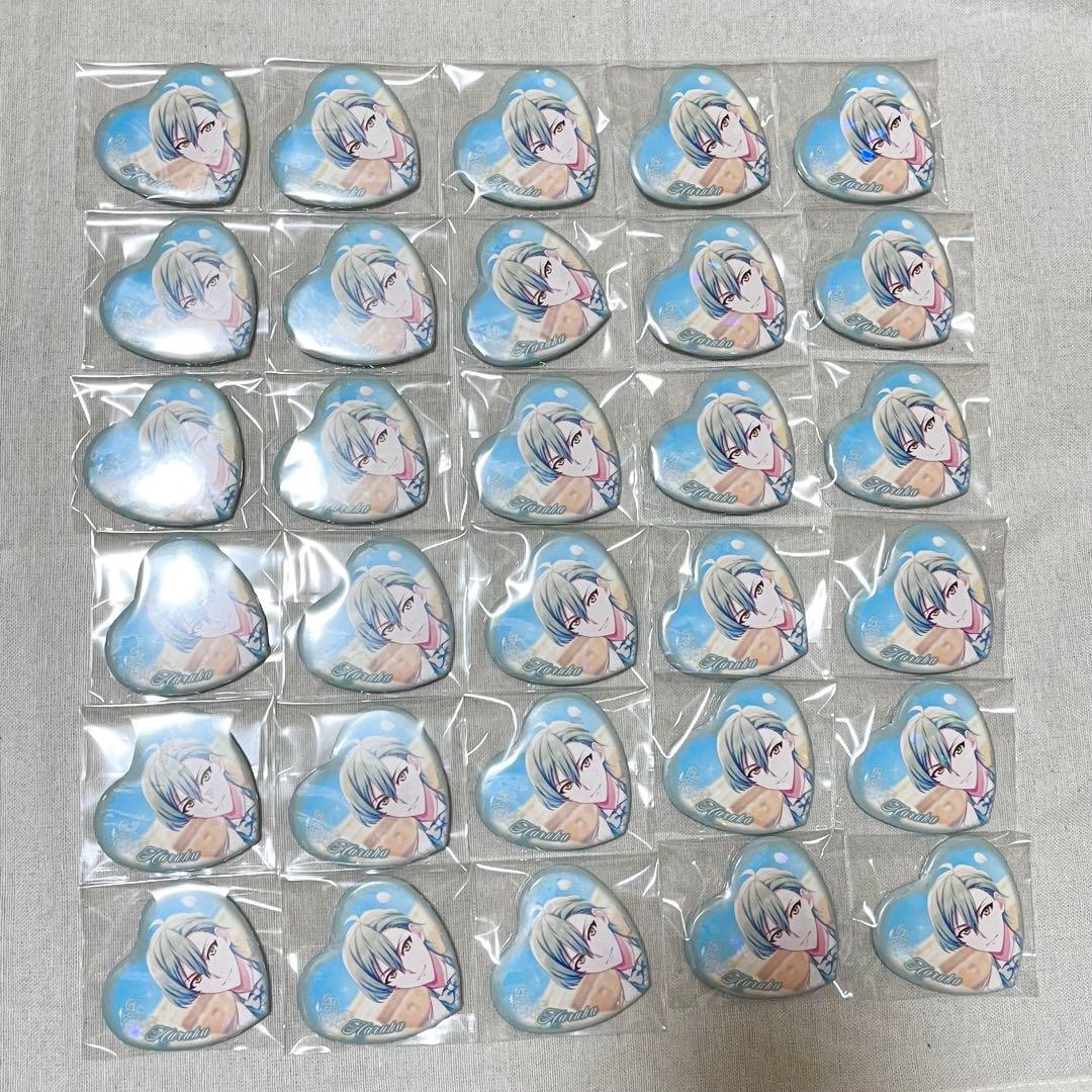 亥清悠　マリマリ　ハート缶バッジ