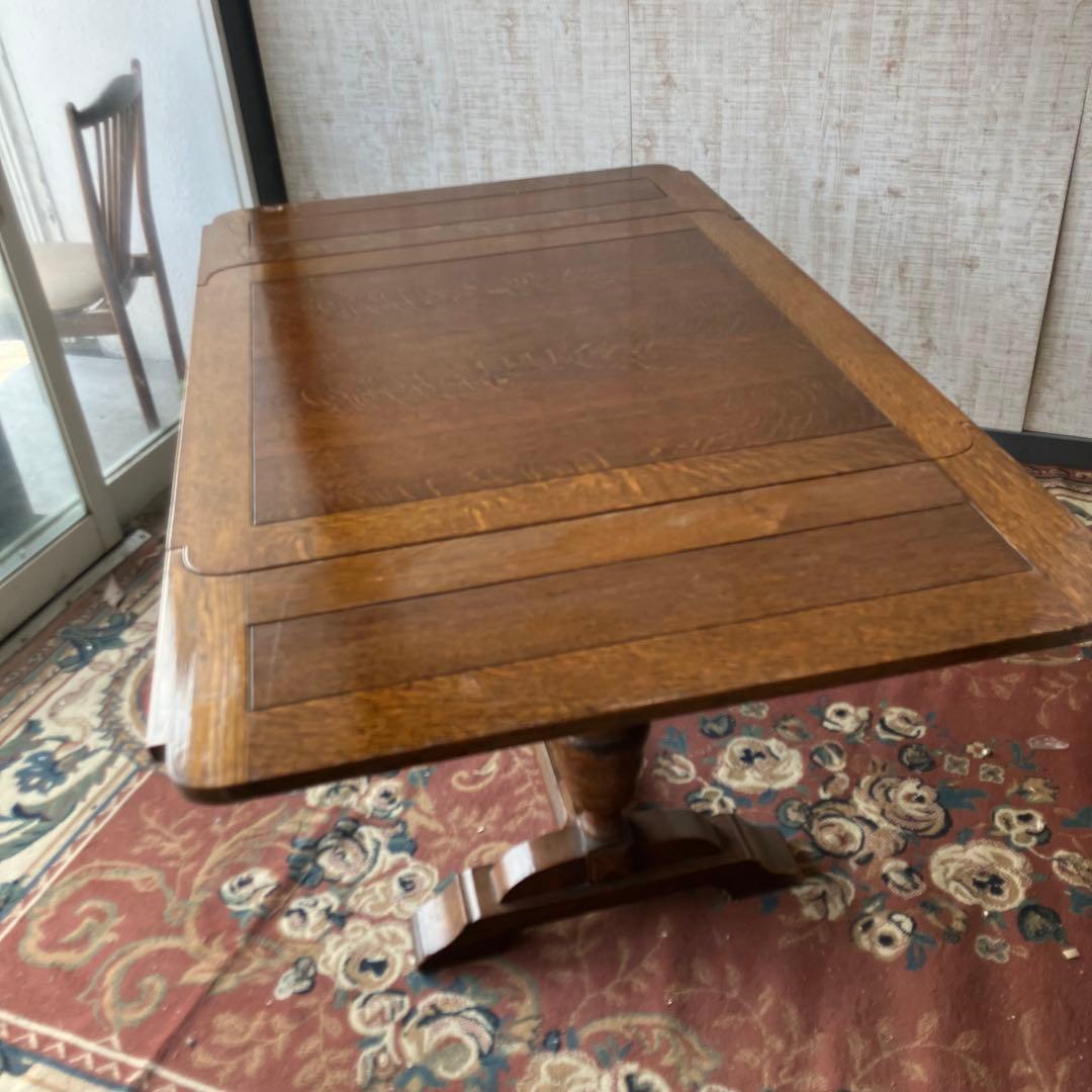 オランダアンティーク 無垢材 エクステンションテーブル 伸縮式ダイニングテーブル