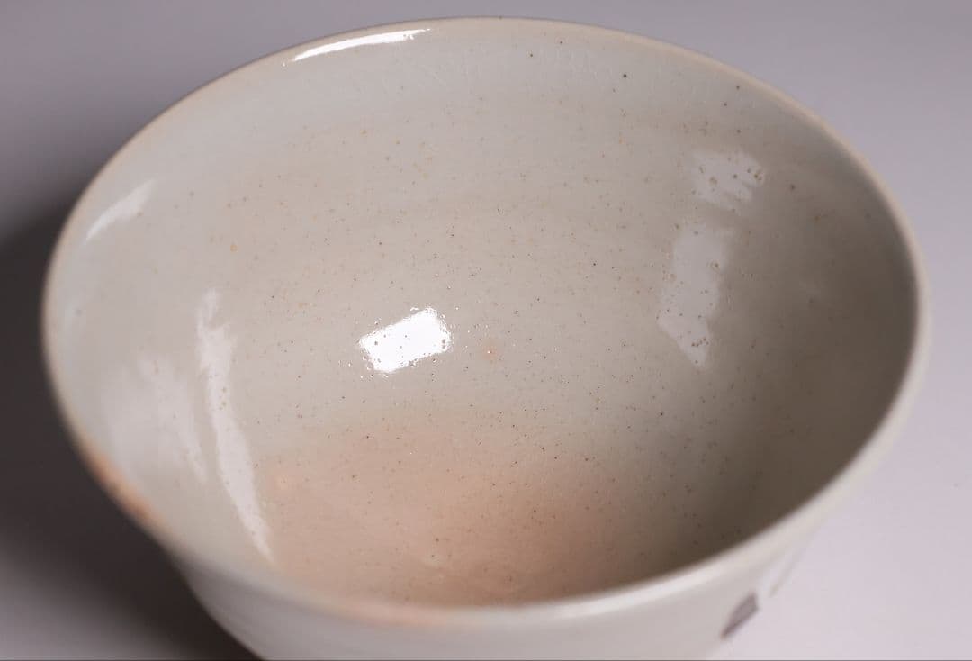 茶道具 十四代 朝日豊斎 井口海仙書付 菖蒲 鉄絵 茶碗 朝日焼 共箱【MB87