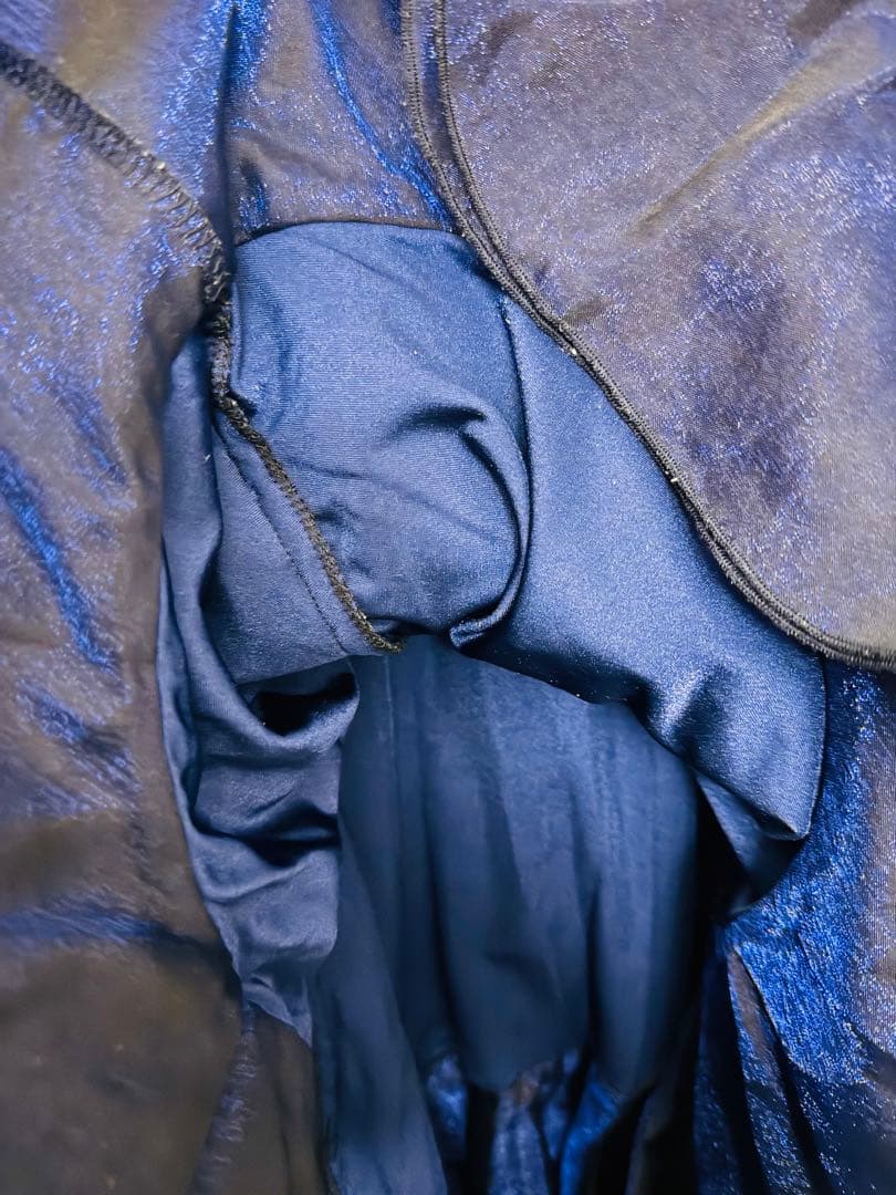 社交ダンス　上下セット　ネイビー フリル付きスカートとトップス Lサイズ