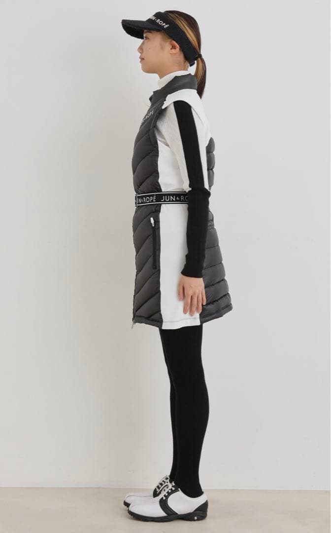 JUN&ROPE タフタフリースコンビDOWNワンピース