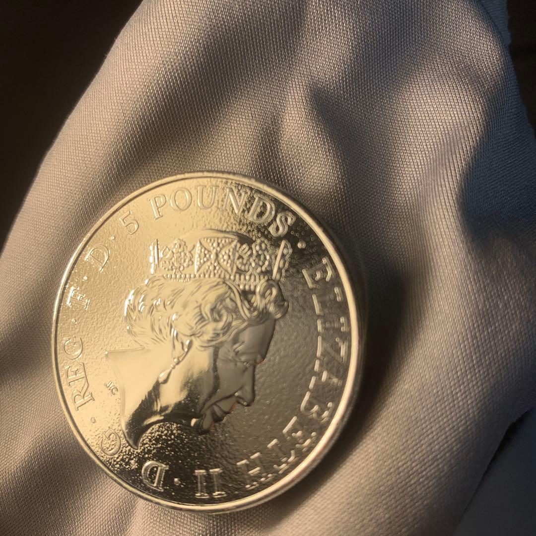 S3 純銀貨 2オンス クイーンズビースト　2016 ライオン・イングランド