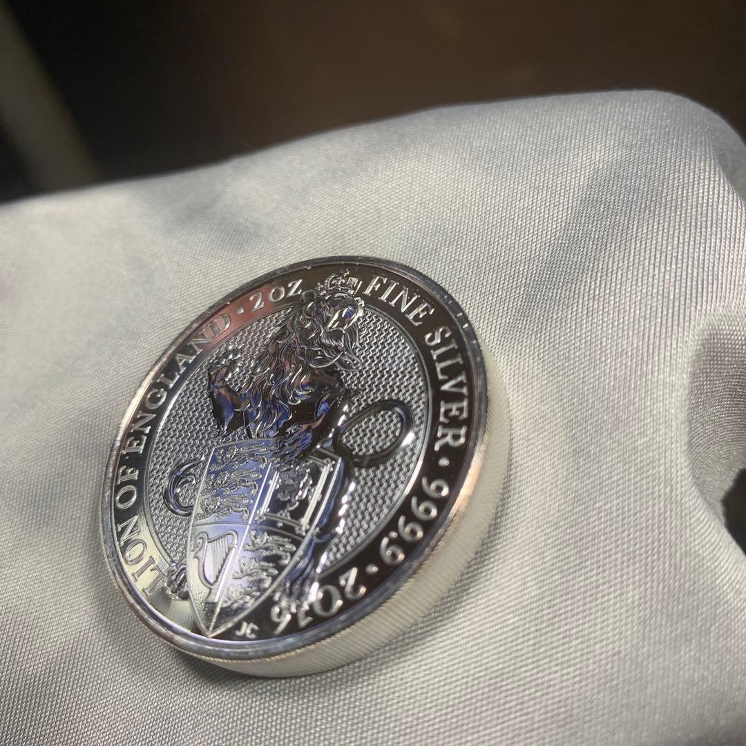 S3 純銀貨 2オンス クイーンズビースト　2016 ライオン・イングランド