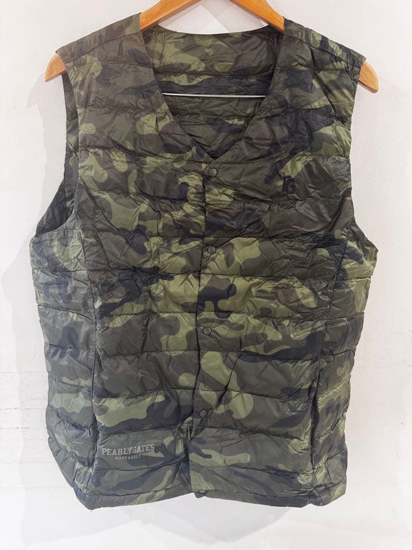パーリーゲイツ　インナーダウンベスト　6 カモフラ