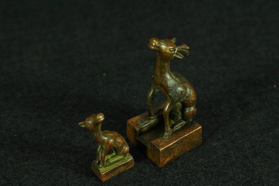 中国美術 親子 印 文房四宝(K-YC532)