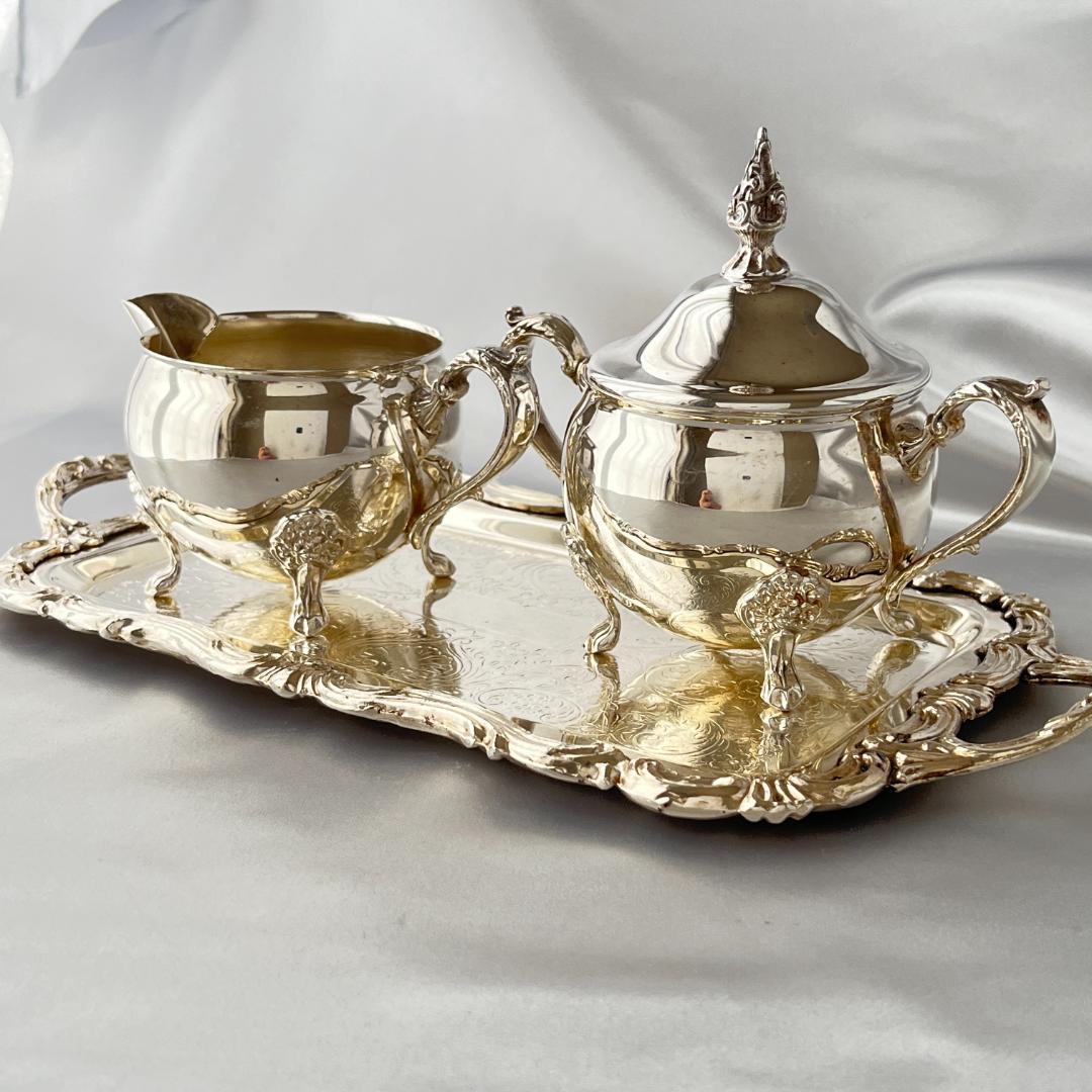 【Viners】 ミルクジャグ / シュガーポット 【シルバープレート】