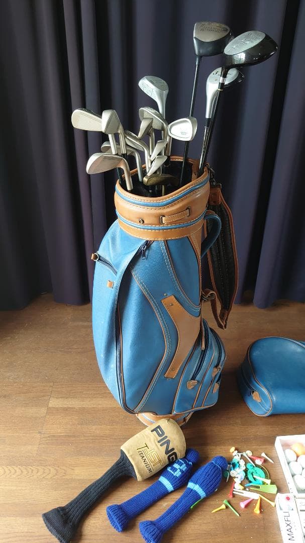 希少　左レフティ　ゴルフクラブ フルセット男性用　ゴルフセット1式+キャデバッグ