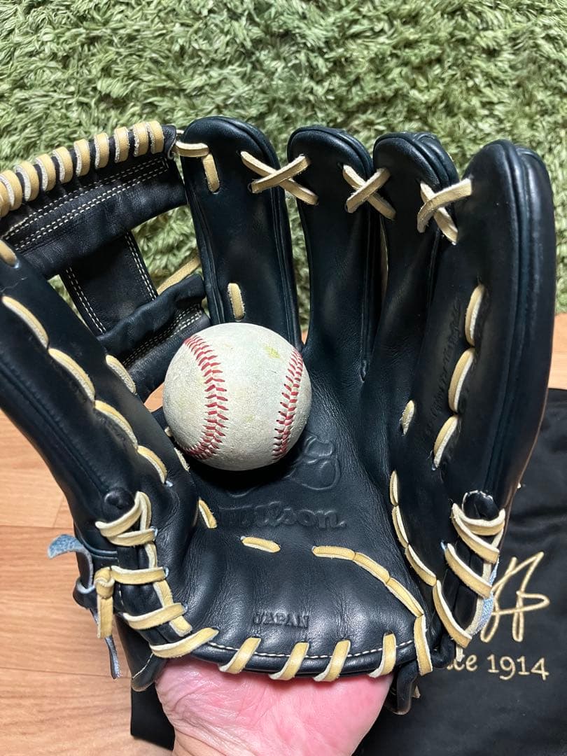 ウィルソンスタッフ 硬式内野手用グラブ 1975型 Wブラック×キャメル