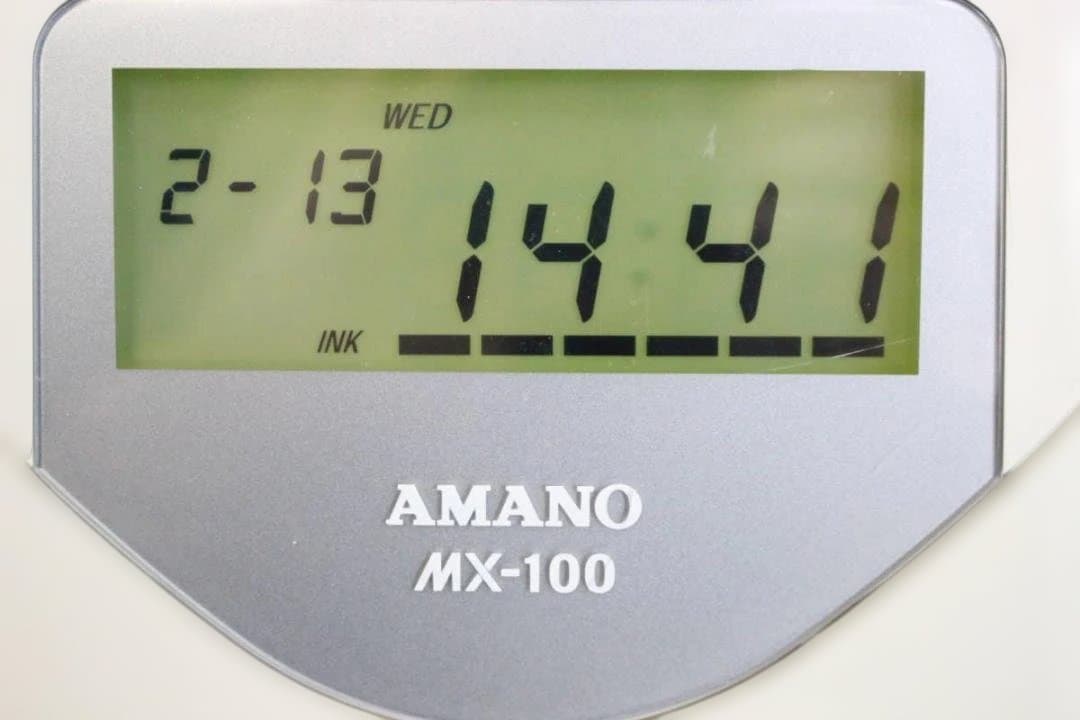 ★清掃済美品 AMANO タイムレコーダー MX-100+ カードB新品20枚