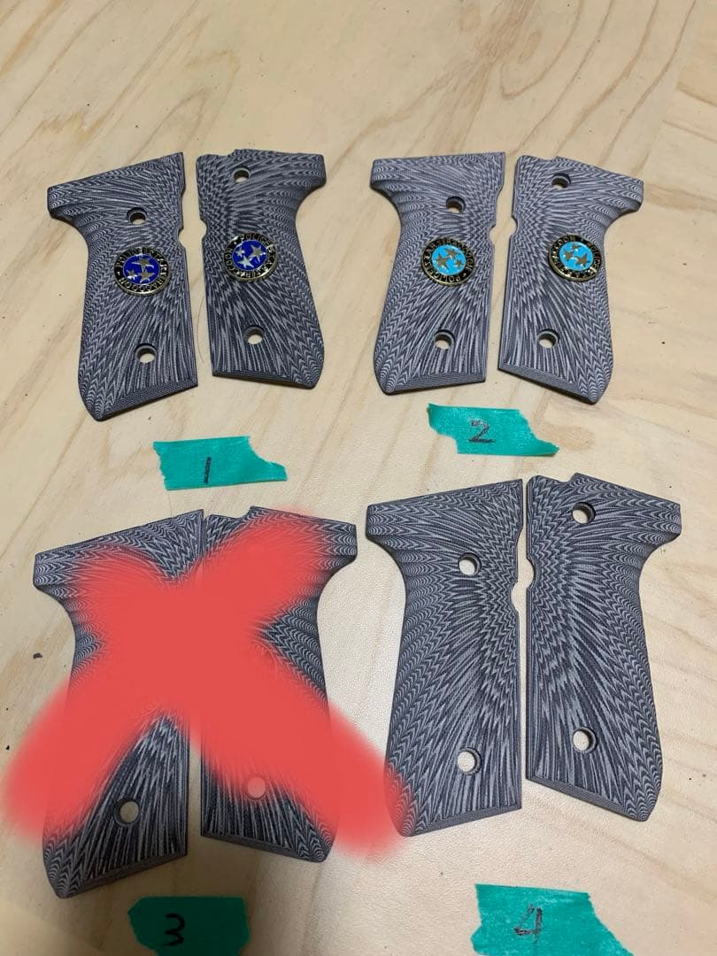 新品 ベレッタ M9 、M92F 、M9A1 G10素材グリップサムライエッジ風