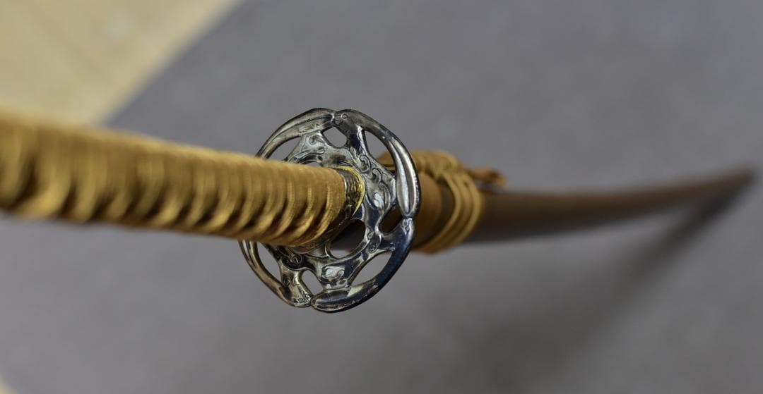 模造刀2振り（大刀、脇差）拵え山吹色　侍　武闘家　居合刀、日本刀