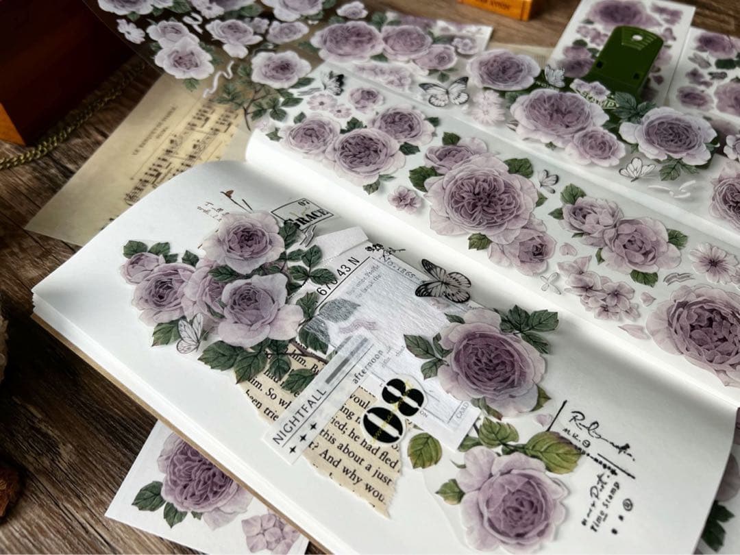 梦岛日记《紫黛》海外マスキングテープ　マステ 【2316】