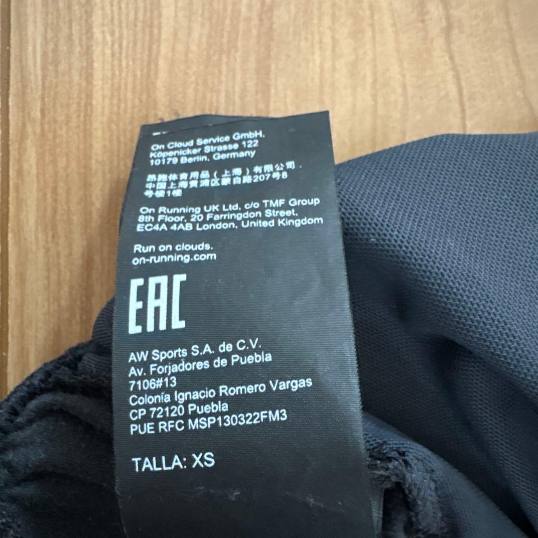 On ランニングパンツ ブラック ウインドパンツ レディース XS