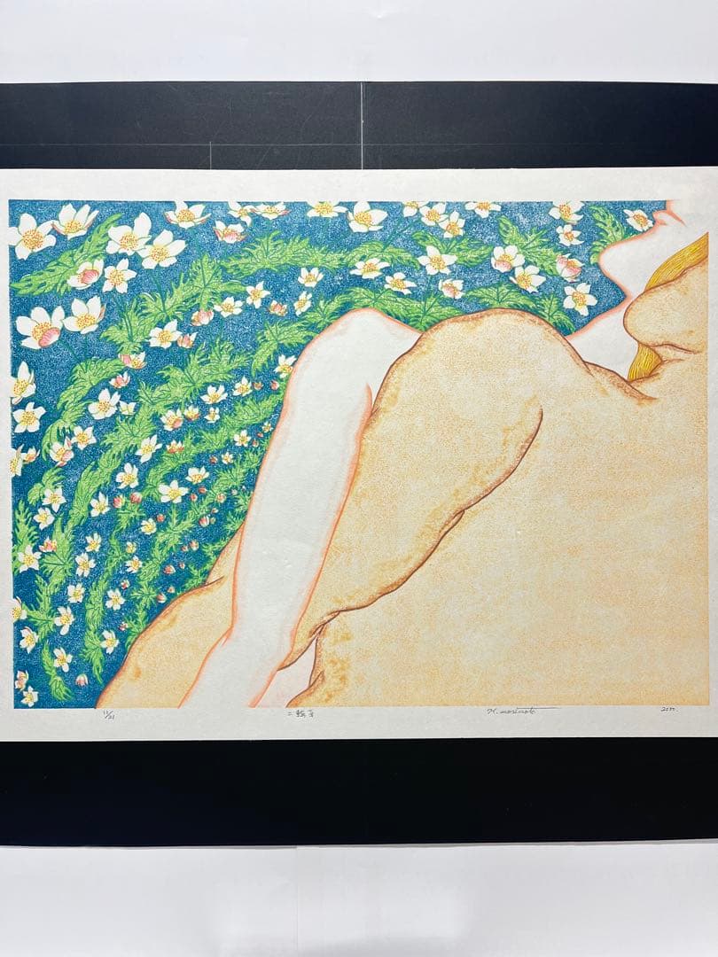 木版画『二輪草』 ニリンソウ