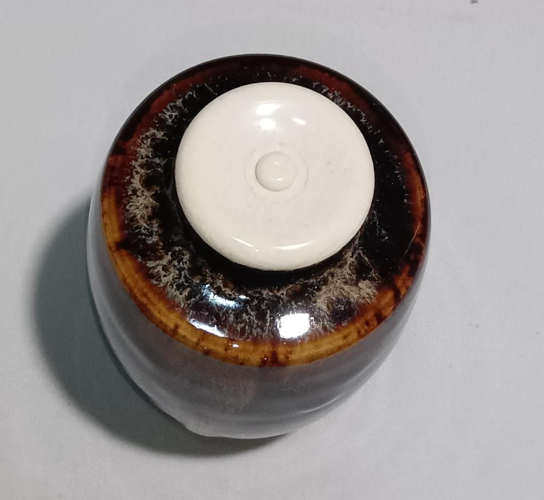 茶道具　京都洛東　桶谷定一作　肩衝茶入　帯鈎文錦仕覆付き　美品！！