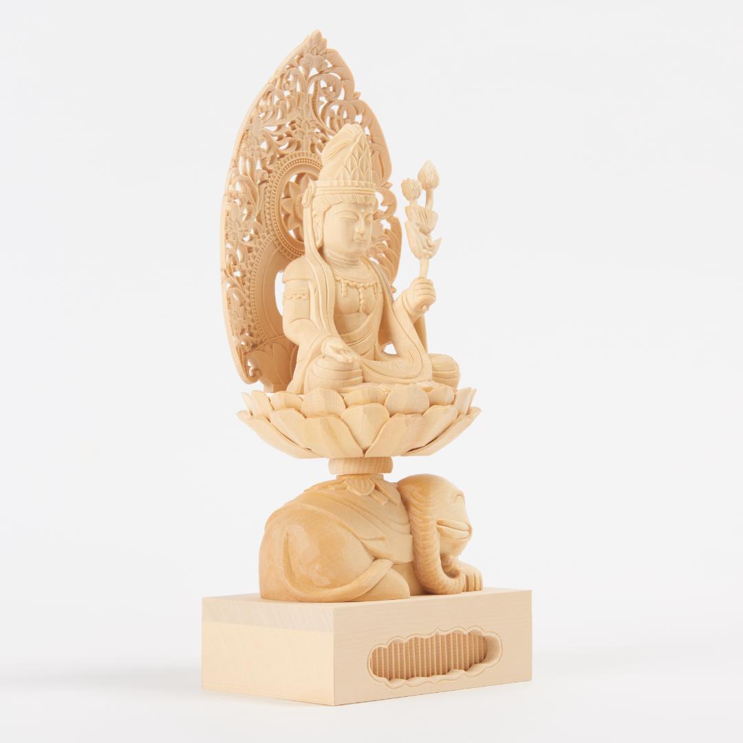 桧　２.５寸　普賢菩薩 仏像 #049