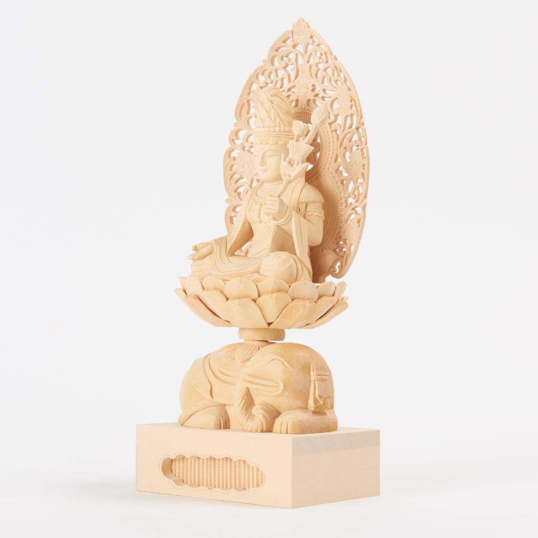 桧　２.５寸　普賢菩薩 仏像 #049